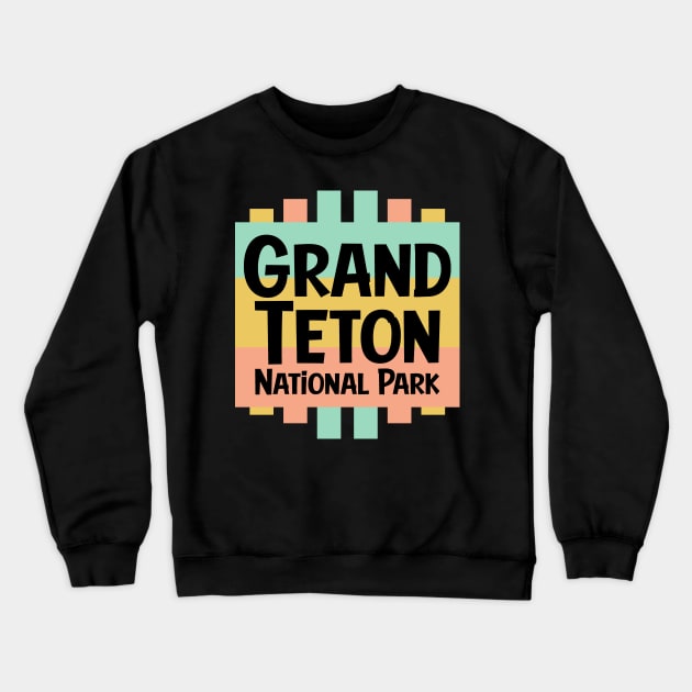 Grand Teton National Park Crewneck Sweatshirt by colorsplash